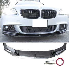 NINTE For 2011 - 2016 BMW 5 Series F10 M Sport Front Lip Bumper ABS 2Pcs Front Lip Splitter Kit - NINTE