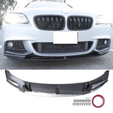NINTE For 2011-2016 BMW 5 Series F10 M Sport Front Lip Bumper ABS 2Pcs Front Lip Splitter Kit