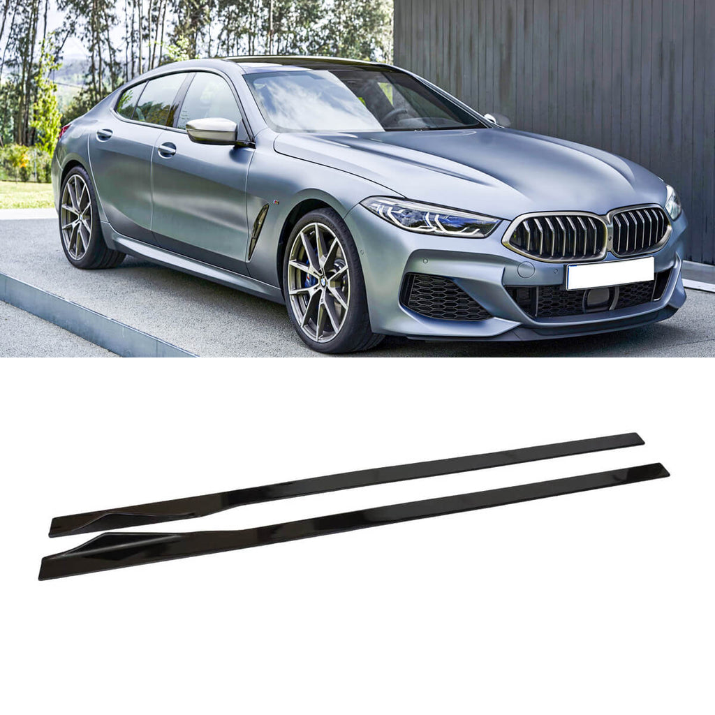 NINTE For BMW 8 Series Gran Coupe G16 F93 M8 Side Skirts ABS Gloss Black