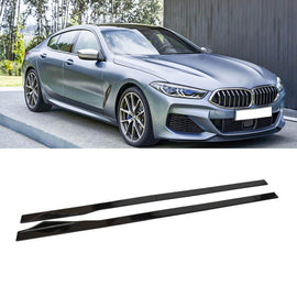 NINTE For 2019 - 2024 BMW 8 Series G16 Gran Coupe M8 F93 Gloss Black Side Skirts Extension Lip AC - NINTE