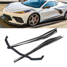 Cargar imagen en el visor de la galería, NINTE For 2020-2023 Chevy Corvette C8 Front Lip Side Skirts Carbon Fiber Style