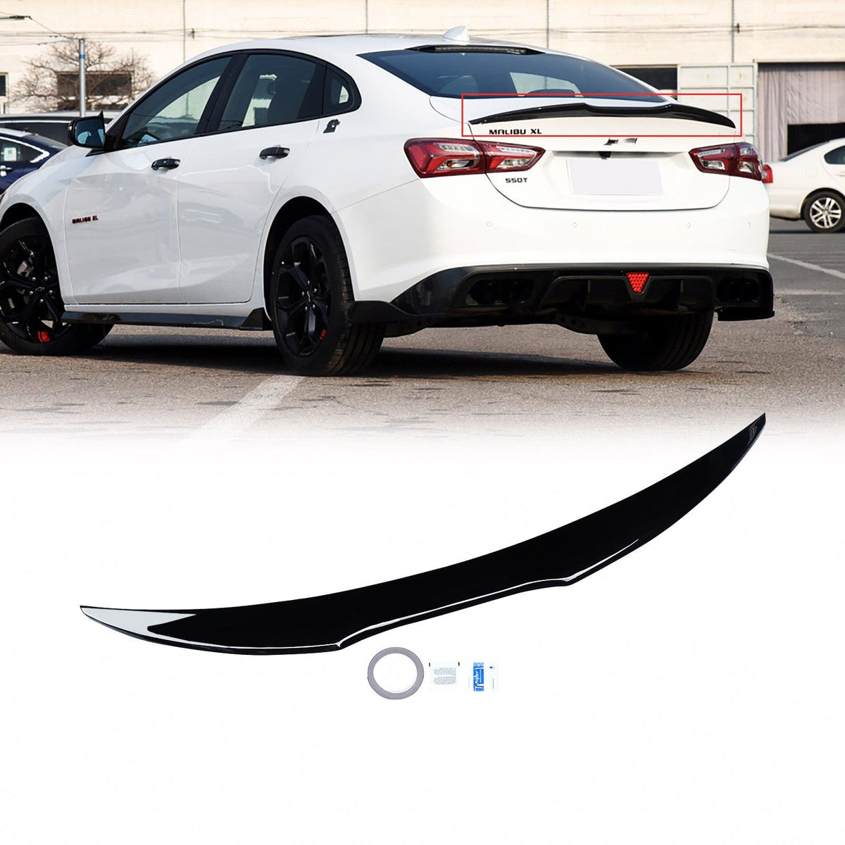Chevy Ii Rear Spoiler NINTE For 2016-2022 Chevrolet Malibu Factory Style Rear Spoiler Rear ...