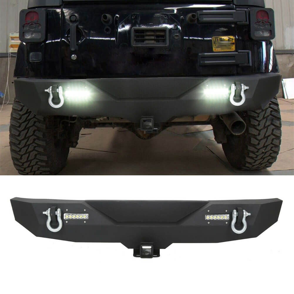 NINTE Rear Bumper For 2007-2018 Jeep Wrangler JK 