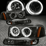 NINTE Headlight For 1999-2007 GMC Sierra Yukon XL with Bumper Lamps