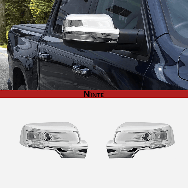 NINTE For 2019 - 2025 Dodge Ram 1500 ABS Side Mirror Covers Mirror Overlays With Turn Signal Cut Outs - NINTE