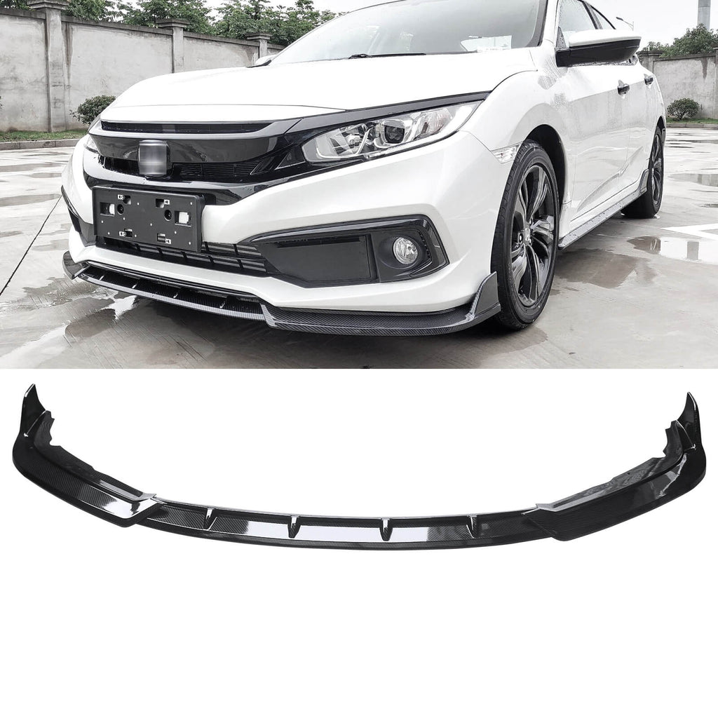 Ninte-ABS-Carbon-Look-Front-Lip-For-19-20-Civic