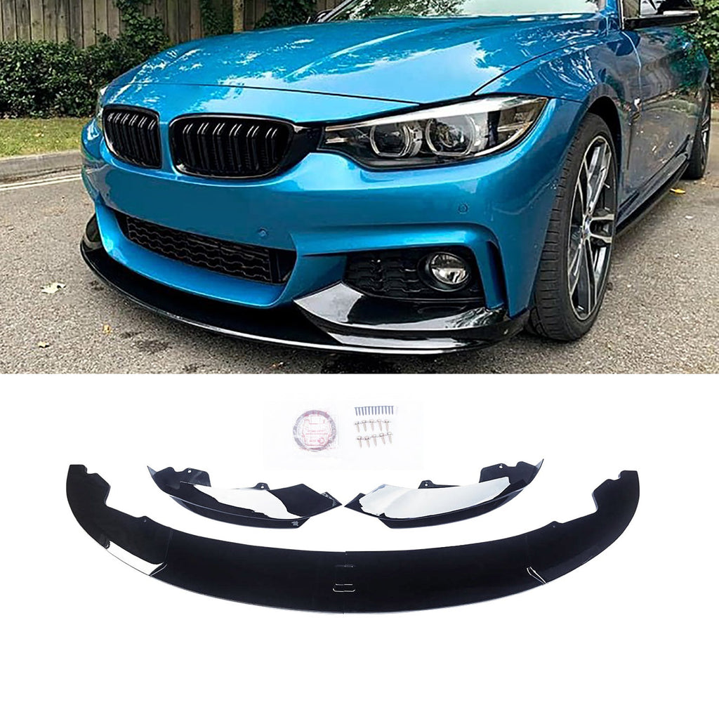 Ninte-ABS-gloss-black-front-lip-for-BMW-4-Series-f32-4-Piece