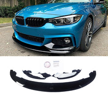 画像をギャラリービューアに読み込む, Ninte-ABS-gloss-black-front-lip-for-BMW-4-Series-f32-4-Piece