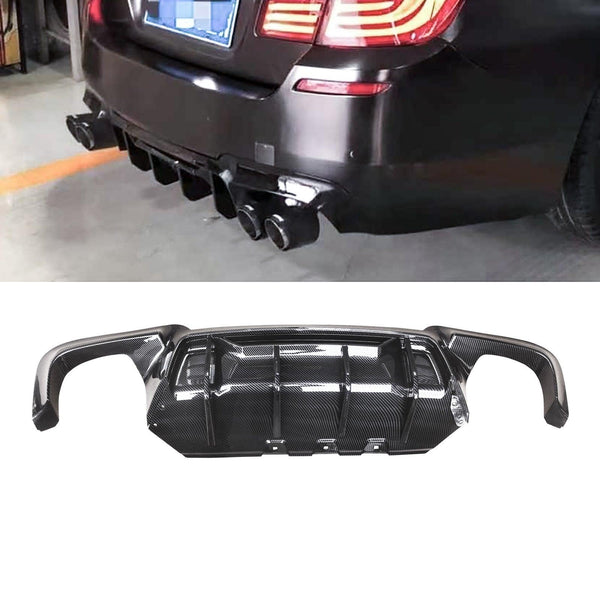thumbnail image 2 of Gloss Black Rear Diffuser For BMW F10 F11 M Sport (2011-2016) – Dual Exhaust Cutouts 2 of 4