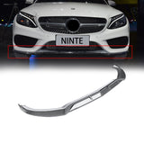 NINTE Front Lip for 2015-2018 Benz C-Class W205 Sport ABS 3PCS Front Bumper Lip Splitter