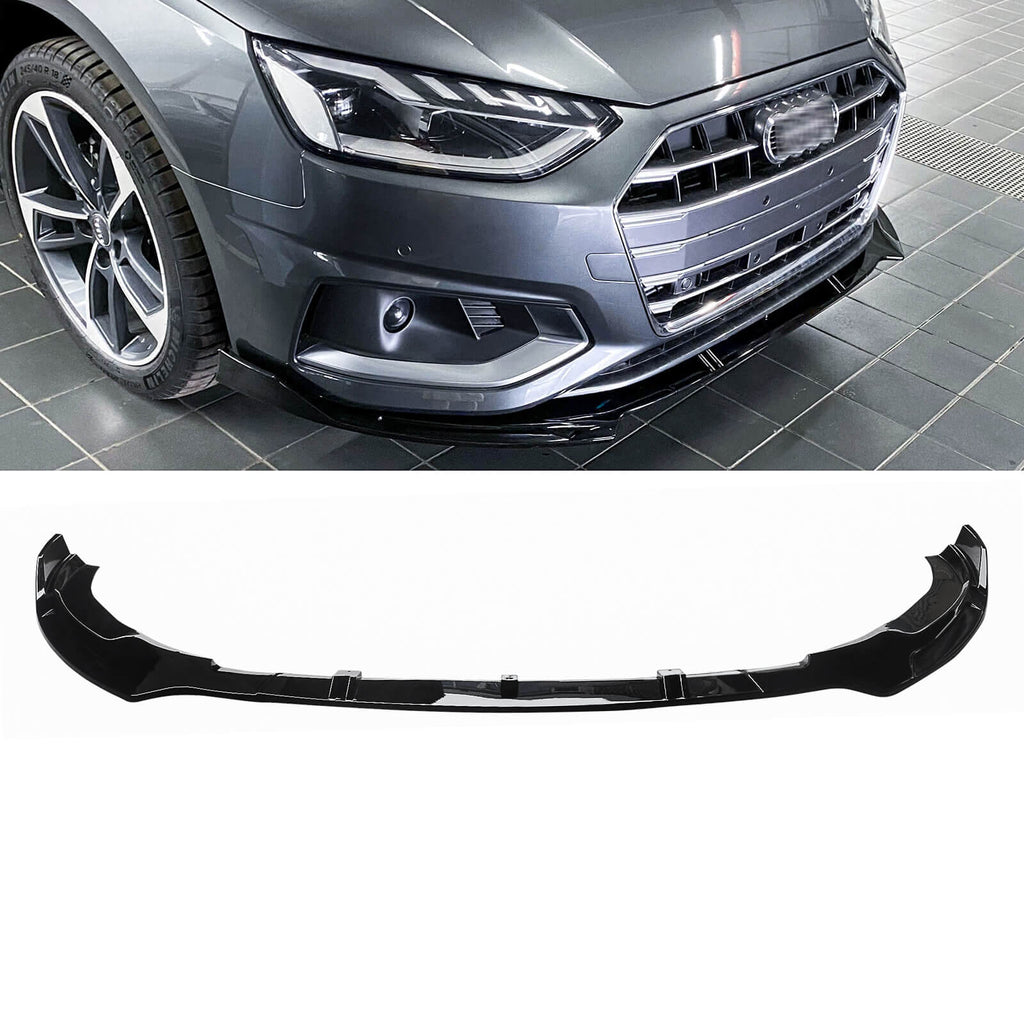 Ninte-Gloss-Black-Front-Lip-for-Audi-A4