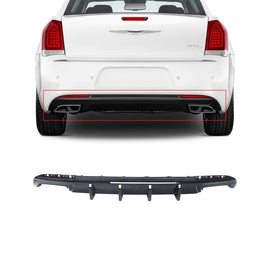 NINTE For 2015 - 2021 Chrysler 300 Dual Rectangle Exhaust Opening Rear Diffuser Rear Bumper Lip - NINTE