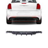 NINTE Rear Diffuser For 2015-2021 Chrysler 300 Dual Rectangle Exhaust Opening Rear Bumper Lip