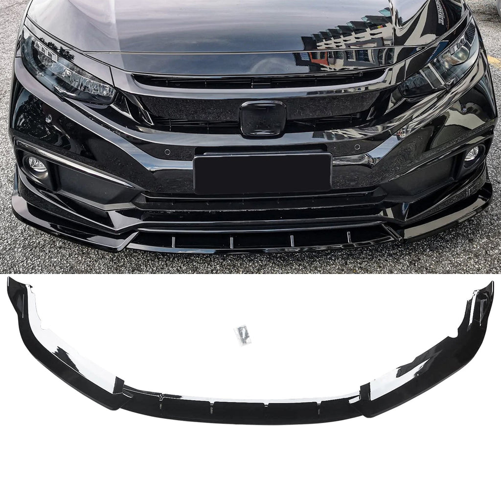 Ninte-ABS-Carbon-Look-Front-Lip-For-19-20-Civic