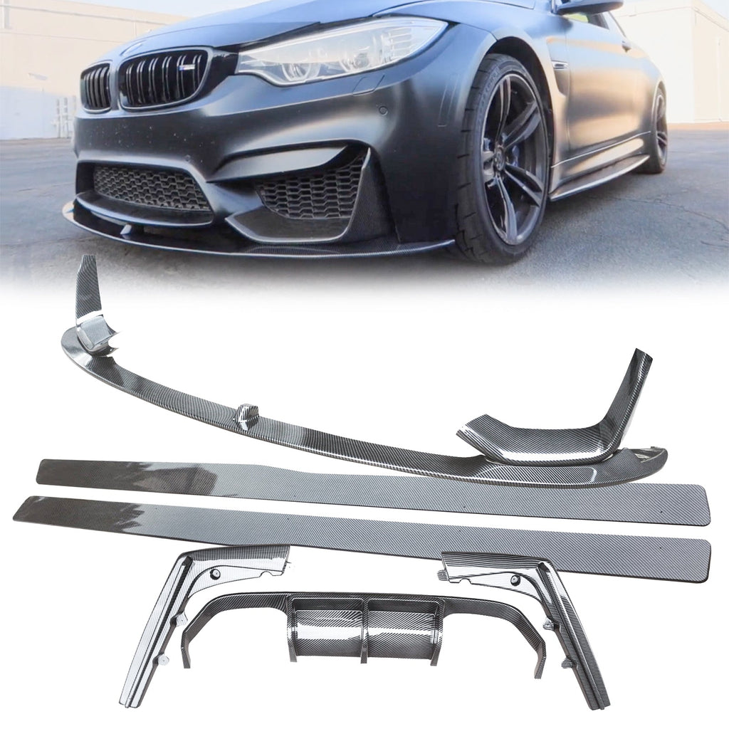 NINTE Front Lip Side Skirts Diffuser For 2015-2020 BMW F80 M3 F82 F83 M4 