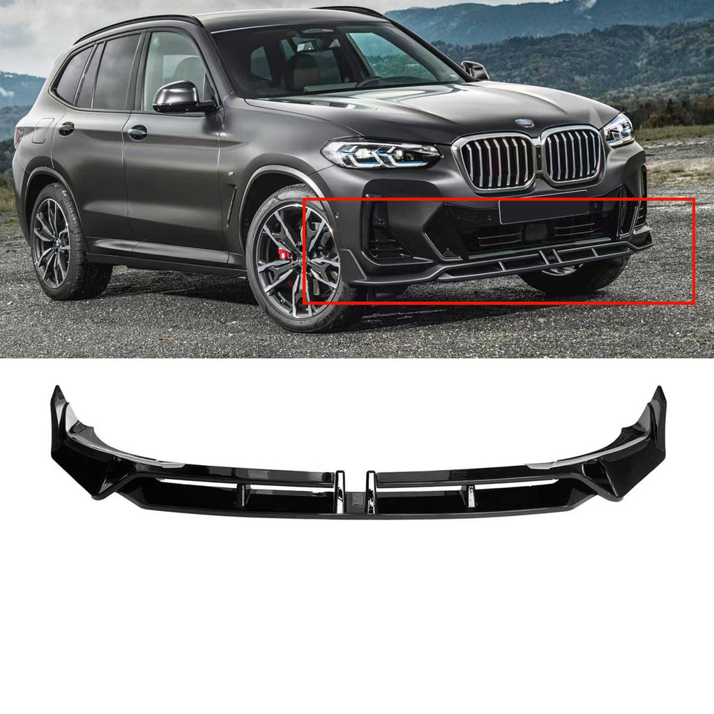 NINTE For 2022-2024 BMW G01 X3 X4 M-Sport Front Lip Front Bumper Splitters ABS Painted