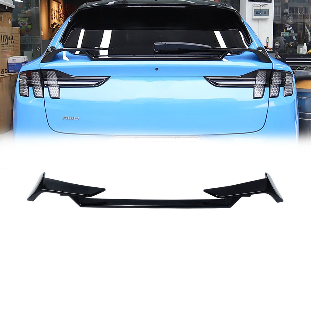 Ninte gt style spoiler for ford mustang mach e gloss black