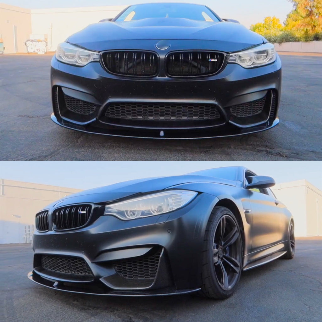 Ninte mp style carbon look front lip for bmw f80 m3 m4 f82