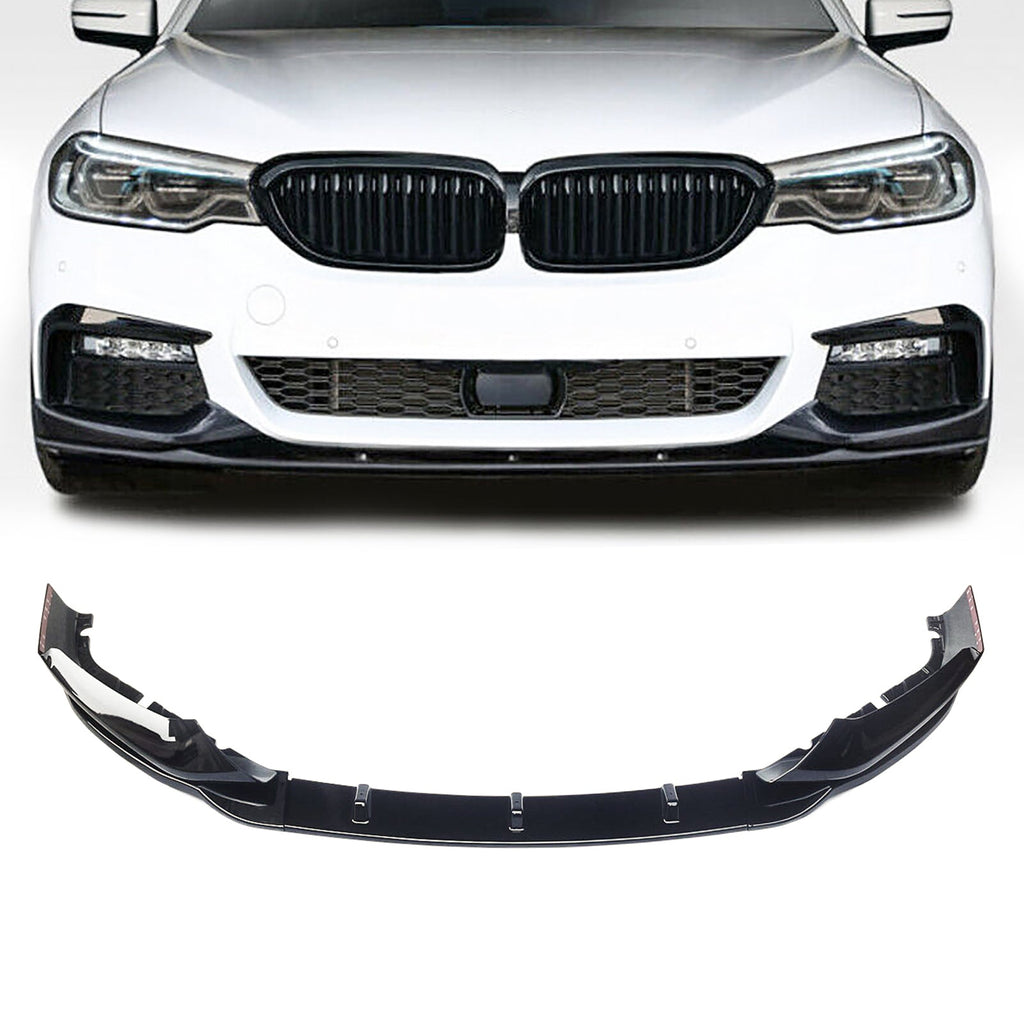 Ninte-mp-style-gloss-black-front-lip-bmw-g30-abs-painted