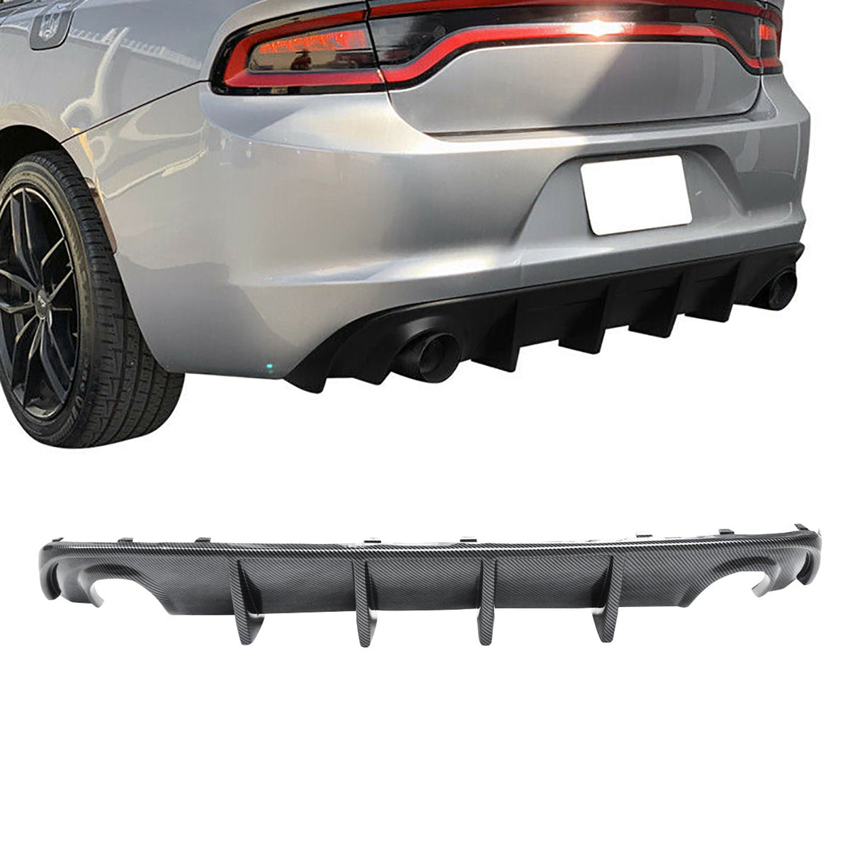 KUAFU Rear Diffuser Compatible With 2019-2022 Toyota Corolla Hatchback & Toyota