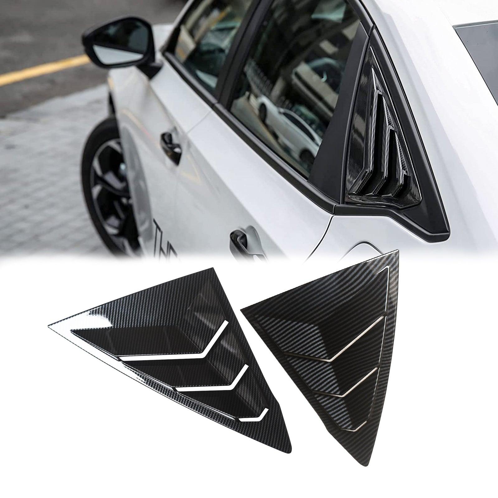 Carbon Fiber Side Vent Window Scoop Louver Cover Trim For