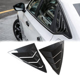 NINTE Rear Side Window Louvers For 2022 2023 2024 11th Generation Honda Civic Sedan Air Vent Scoop Shades Cover Blinds