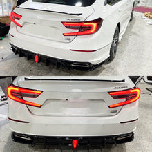 Charger l&#39;image dans la galerie, NINTE Rear Diffuser For 2018-2022 Honda Accord with LED Brake Light Apron Spats ABS Painted Rear Lip