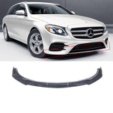 NINTE for W213 Front Lip for 2017 2018 2019 Mercedes-Benz E-Class W213 E300 E400 E450 Sedan ABS Lower Bumper Splitter ABS Painted Chin W213 Extension Accessories