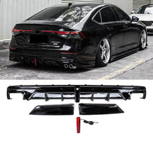 Charger l&#39;image dans la galerie, NINTE For 2023-2024 11th Honda Accord Rear Diffuser Glossy Black ABS