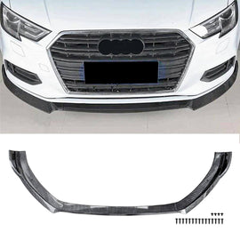 NINTE Front Lip for 2017 - 2019 Audi A3 Base ABS Painted Front Bumper Splitter - NINTE