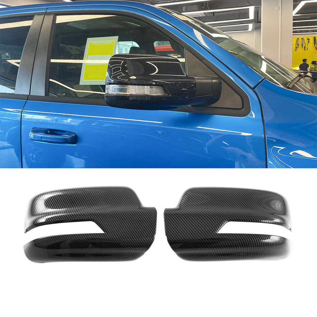 NINTE For 2019-2023 Dodge Ram 1500 Mirror Covers Carbon Fiber Look