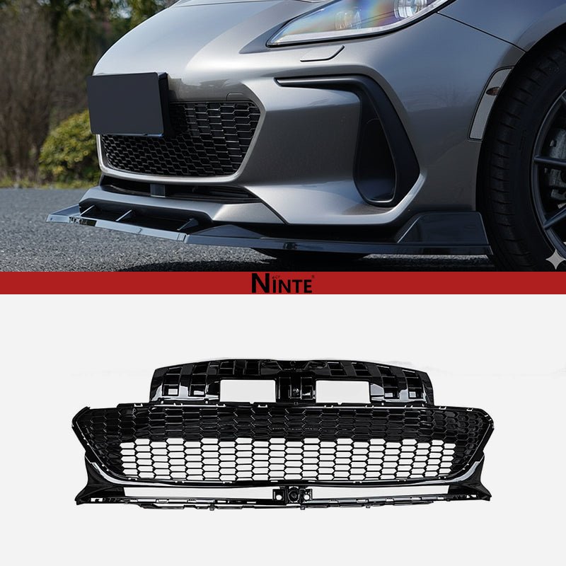 NINTE JDM GR Honeycomb Style Grille for 2022 - 2025 Subaru BRZ Replacement Gloss Black - NINTE