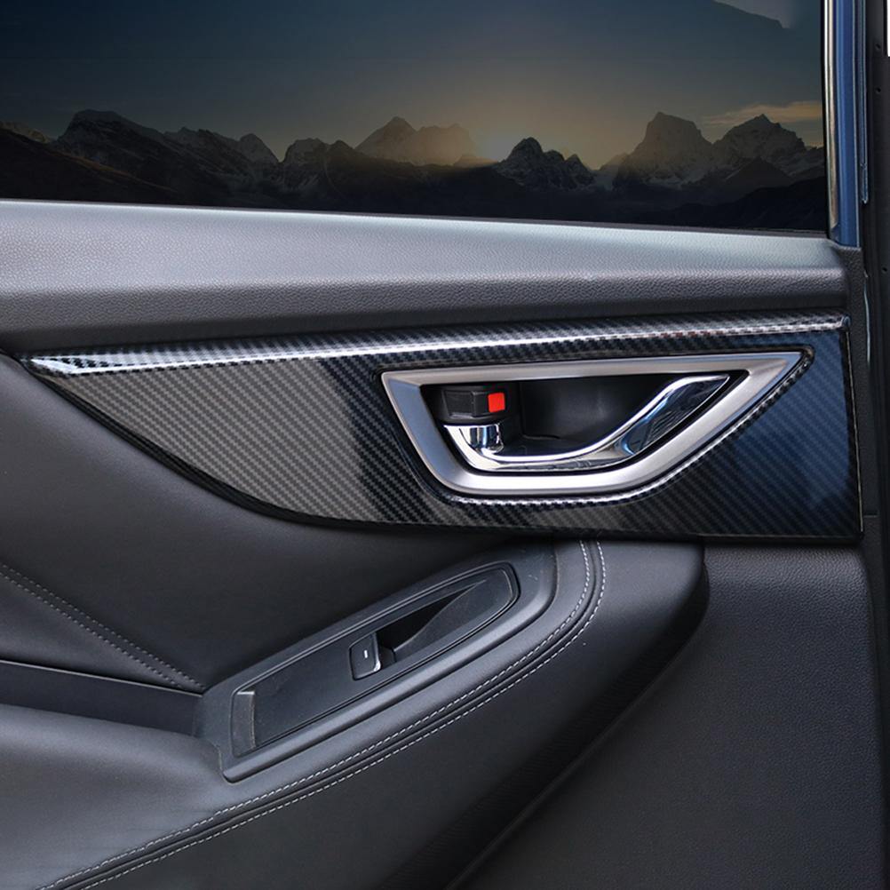 NINTE Subaru Forester 2019 4 PCS Carbon Fiber Inner Door Handle Panel Cover - NINTE