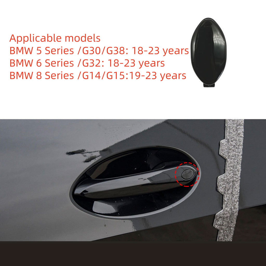 NINTE For BMW 5 Series 6 Series 8 Series external handle Cover G30 G32 G14 Left front door handle keyhole cover 2pcs