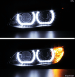 NINTE Headlight For 07-10 BMW E92 E93 328i 335i M3 Coupe Xenon D1S HID LED DRL