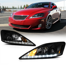 Laden Sie das Bild in den Galerie-Viewer, For 2006-2013 Lexus IS250 IS350 LED Strip DRL LED Headlights Assembly Left+Right - NINTE