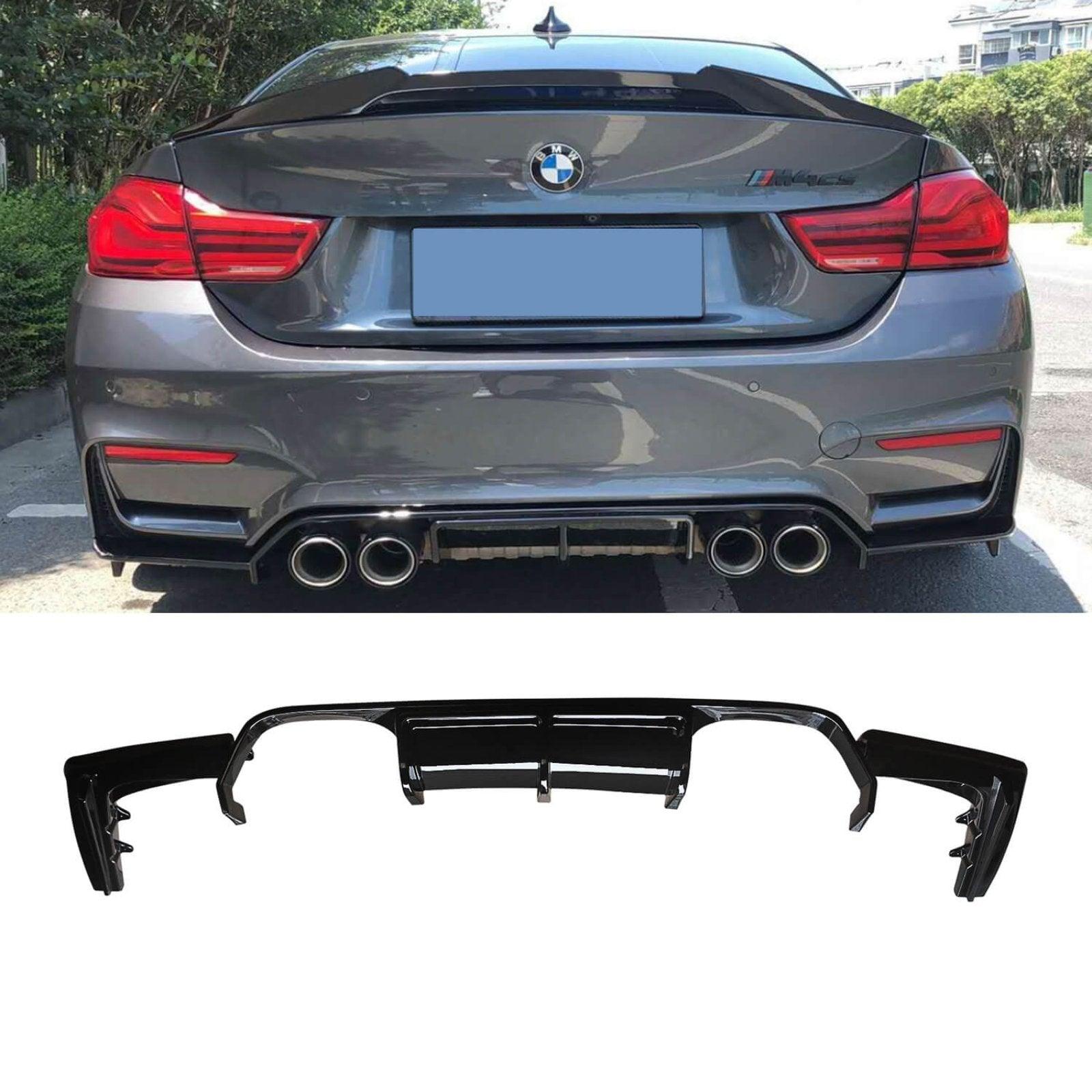 NINTE For 2015-2020 BMW F80 M3 F82 M4 F83 3PCs Rear Diffuser ABS ...