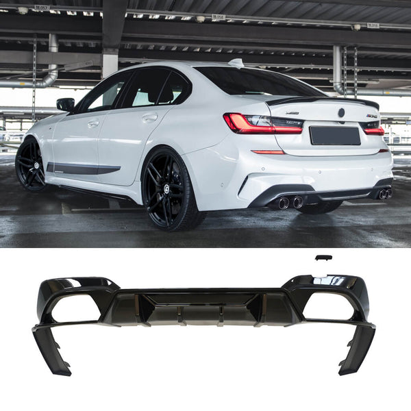 NINTE Rear Diffuser For 2019-2022 BMW 3 Series G20 M Sport 330i M340i ...