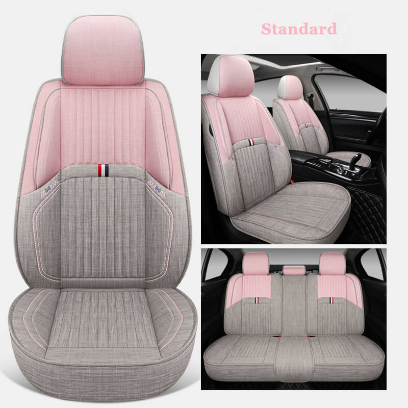 NINTE Pink&Gray Universal Seat Cover in Young Look