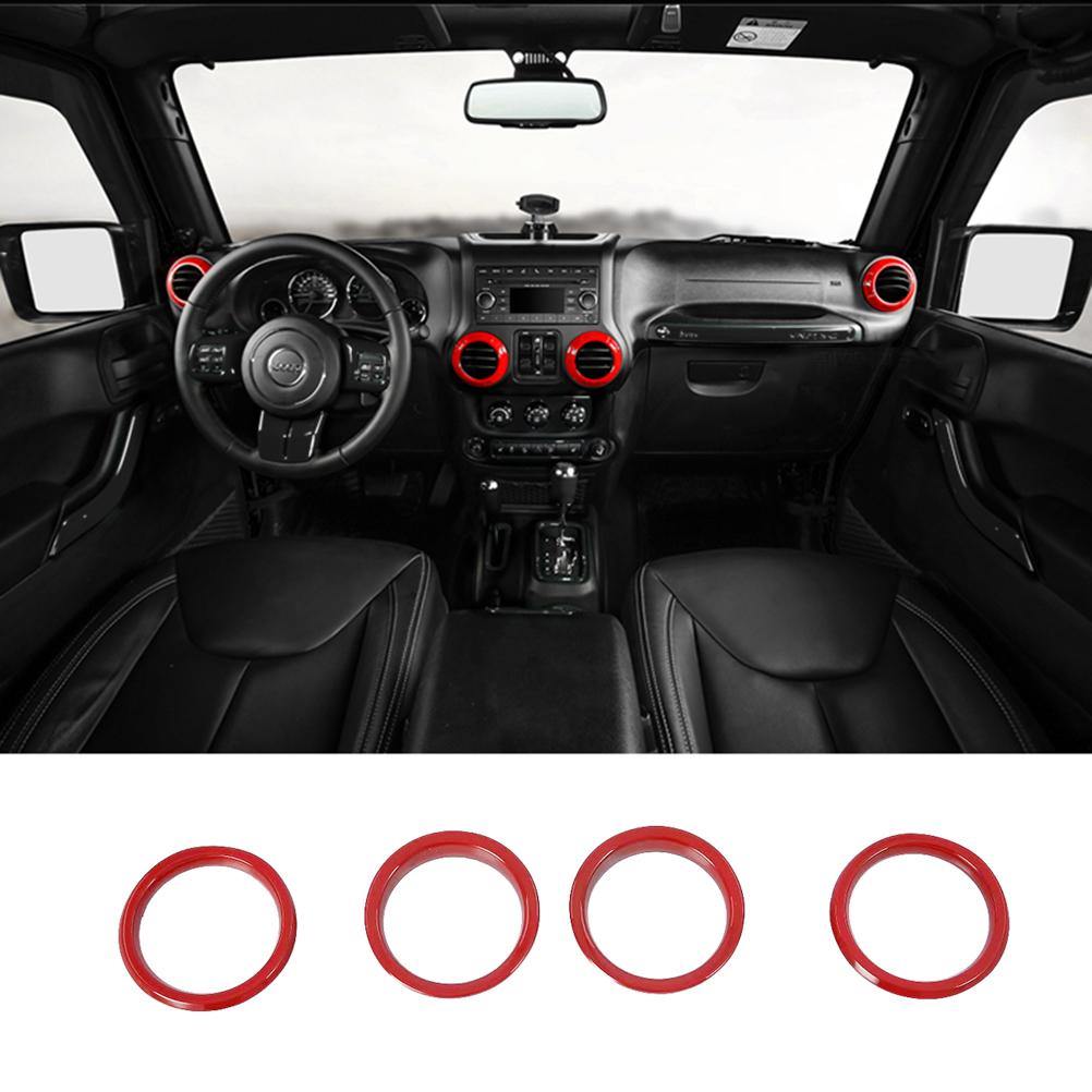 NINTE Jeep Wrangler JL 2018-2019 Dashboard Panel Air Conditioning Vent Outlet Decoration Cover Ring - NINTE