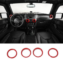 Charger l&#39;image dans la galerie, NINTE Jeep Wrangler JL 2018-2019 Dashboard Panel Air Conditioning Vent Outlet Decoration Cover Ring - NINTE