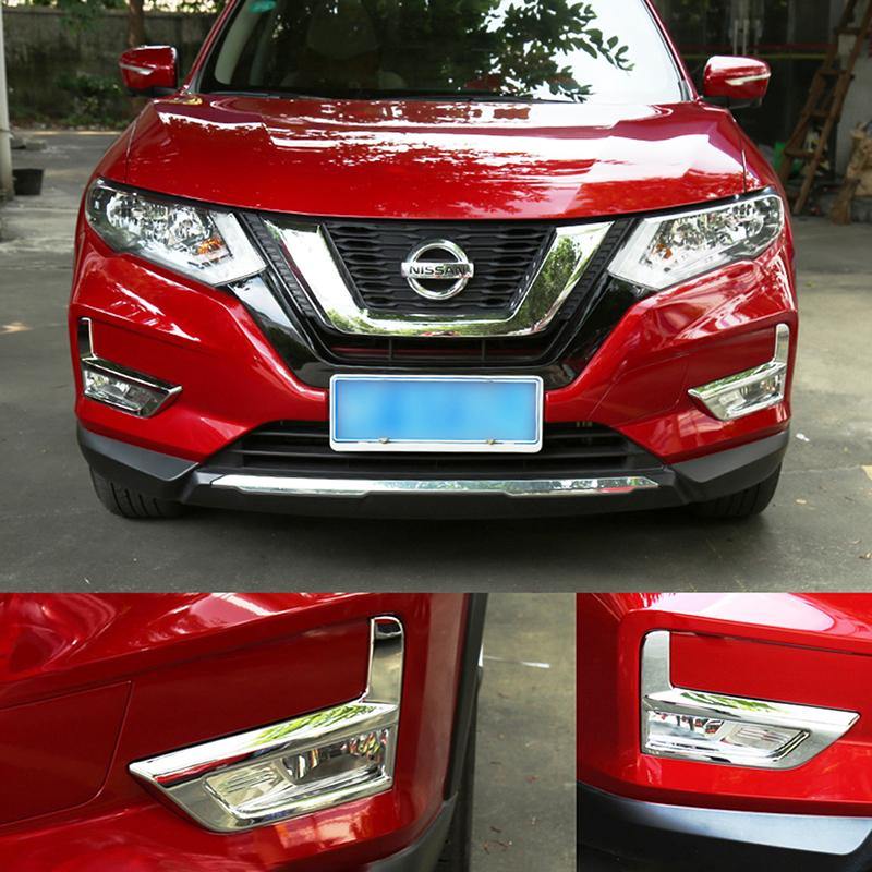 Ninte Nissan Rogue X-trail 2017-2019 Exterior ABS Chrome Front Tail Fog Light Lamp Cover Trim - NINTE