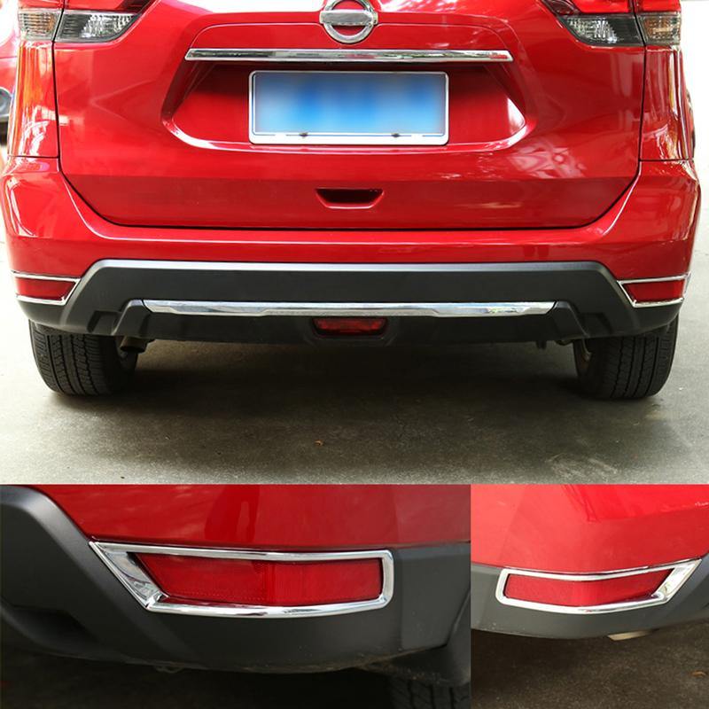 Ninte Nissan Rogue X-trail 2017-2019 Exterior ABS Chrome Rear Tail Fog Light Lamp Cover - NINTE