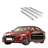 Ninte Nissan Altima 2019 Door Side Anti-scratch Strips Cover Decoration Matter Silver Stainless Steel