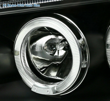 Cargar imagen en el visor de la galería, For Dodge 06-10 Charger Black LED/Dual Halo Projector Headlights Head Lamps Pair - NINTE