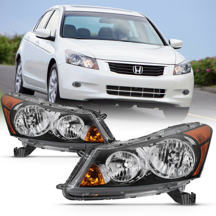 Pair For 08-12 Honda Accord Sedan Factory Style Replacement Headlight Assembly - NINTE