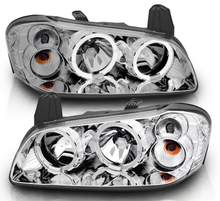 Load image into Gallery viewer, [Dual LED Halo] For 2002 2003 Nissan Maxima Dual LED Halo Chrome Headlights Pair - NINTE