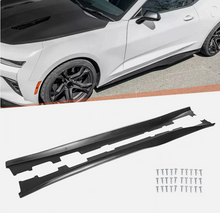 Laden Sie das Bild in den Galerie-Viewer, Side Rocker Panel Extension Kit Fit for Chevrolet Camaro RS SS LT LS 2016-2023 Black ZL1 Style 2-Piece Left and Right Set