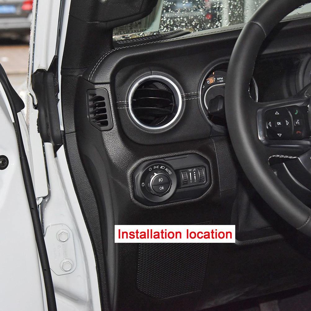 Ninte Jeep Wrangler JL 2018-2019 Headlight Lamp Switch Button Decoration Cover - NINTE