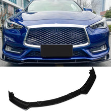 Load image into Gallery viewer, NINTE Front Lip for 2017-2023 Infiniti Q60 3 Pieces ABS Front Bumper Lip Chin Spoiler Splitter